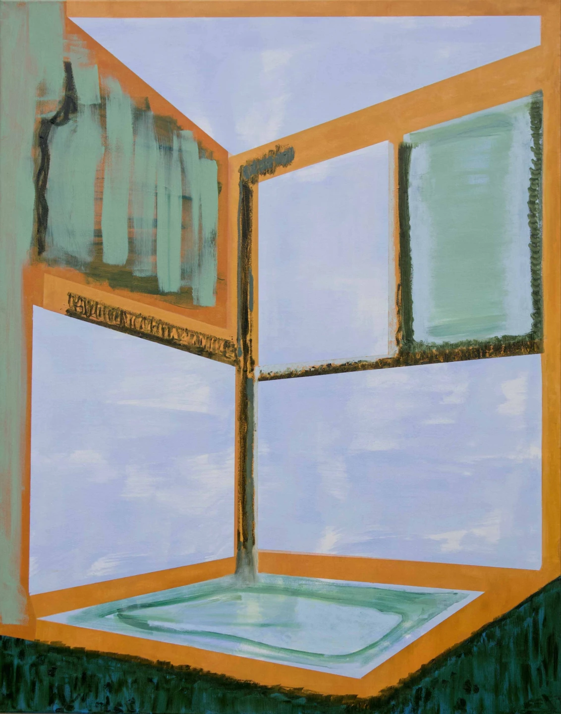 'Drayen' 2026, acryl/olie op doek, 140 x 110 x 7cm